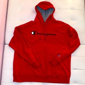 Red Champion Hoodie(men's XXL)in perfect condition